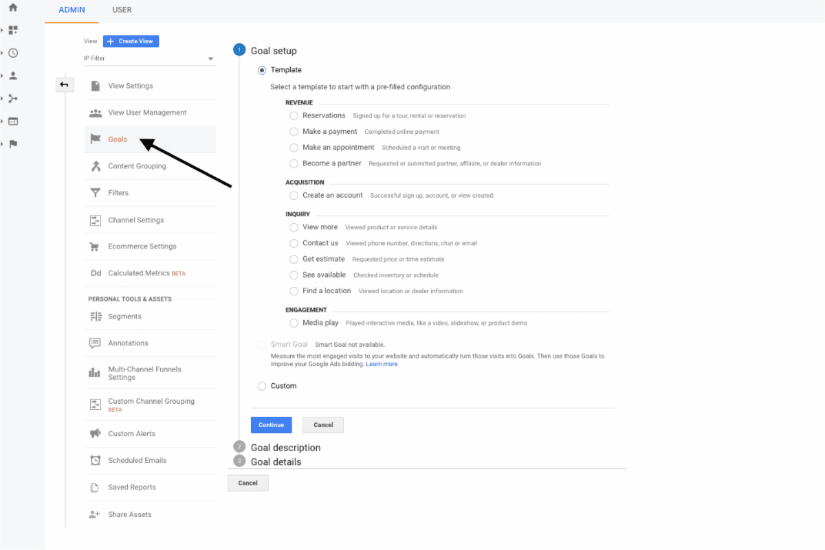 Setting Up Goals In Google Analytics