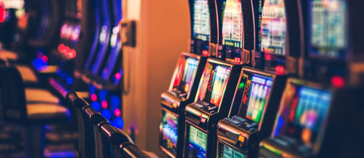 Rows of Casino slot machines