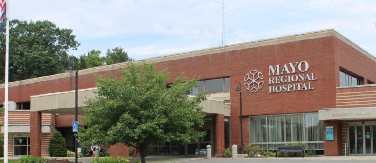 The outside of Mayo Regional Hospital